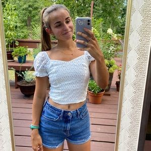 Monteau white lace shirt